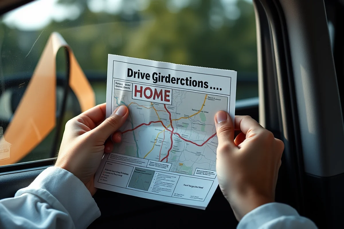 driving directions home — Driving Directions Home (step by step)