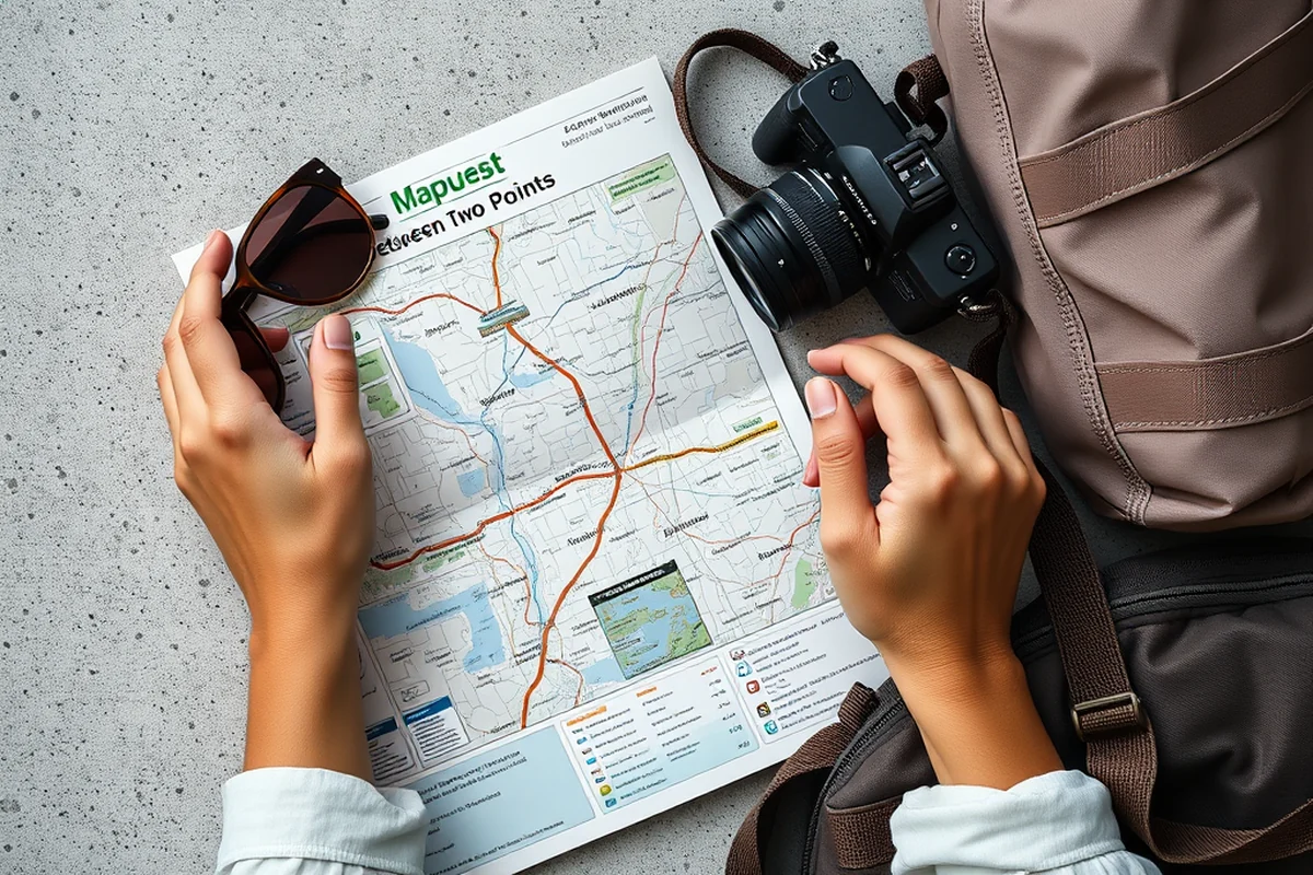 mapquest driving directions between two points — Mapquest Driving Directions Between Two Points (the finished result)