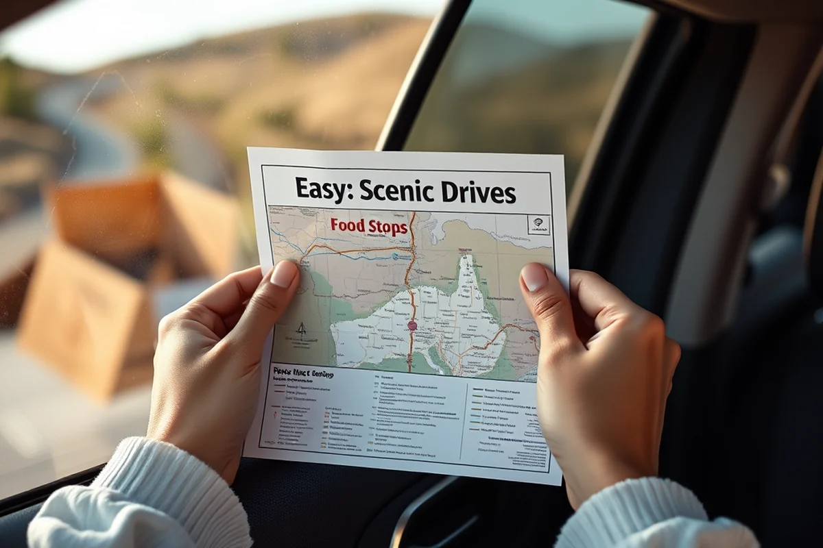 easy scenic drives food stops — Easy Scenic Drives Food Stops (step by step)